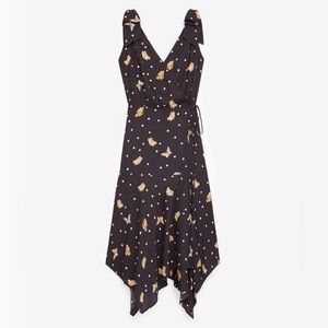 NWT Kooples Wrap Butterfly Dots Dress